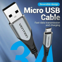 USB Cable Vention Black 50 cm