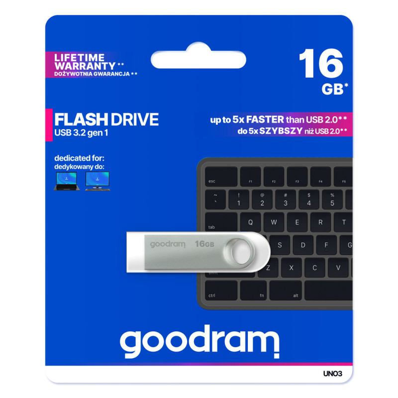 USB stick GoodRam FLASHDRIVE Silver 16 GB