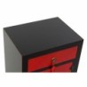 Nightstand DKD Home Decor Black Red Fir MDF Wood 45 x 35 x 66 cm