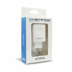 Wall Charger Aisens ASCH-1PD20-W White 20 W USB-C (1 Unit)