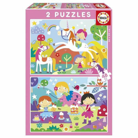 2-Puzzle Set Educa Fantasy world 48 Pieces