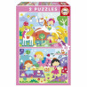 2-Puzzle Set Educa Fantasy world 48 Pieces