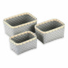 Basket set Confortime Plastic 3 Pieces Rectangular