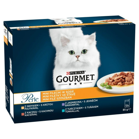 Cat food Purina Gourmet Perle Tuna Turkey Lamb Duck 12 x 85 g