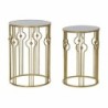 Side table DKD Home Decor Mirror Black Metal Light Copper (39 x 39 x 55 cm) (2 pcs)