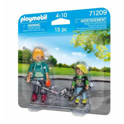 Playset Playmobil 71209 13 Pieces Hockey player Duo