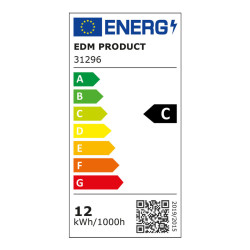 LED Tube EDM T8 12 W 1940 Lm 6500 K C Ø 2,6 x 90 cm