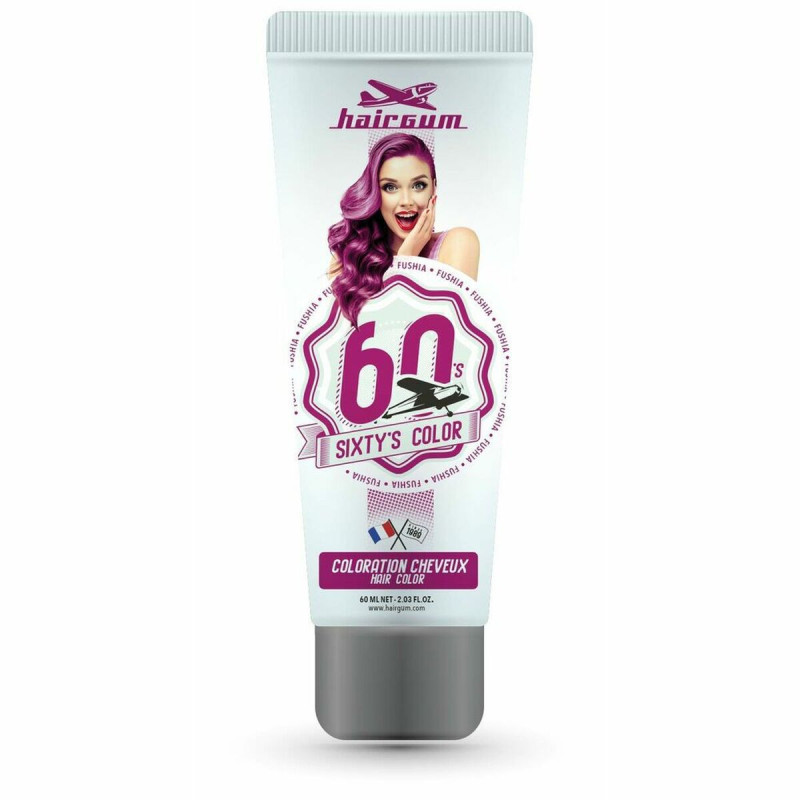 Semi-permanent Colourant Hairgum Sixty's Color Fuchsia (60 ml)