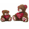 Fluffy toy Amour Bear Heart 28 cm