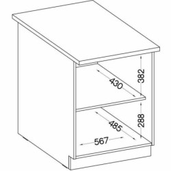 Occasional Furniture Sonoma Oak 60 x 51,6 x 85 cm