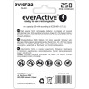 Rechargeable Batteries EverActive EVHRL22-250 6F22 200 mAh 9 V