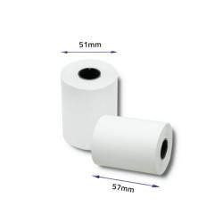 Thermal Paper Roll Qoltec 51895 10 Units White 57 mm 30 m