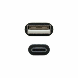 USB A to USB-C Cable NANOCABLE 10.01.2103 Black 3 m