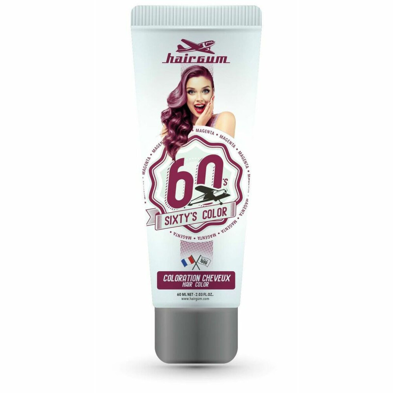 Semi-permanent Colourant Hairgum Sixty's Color Magenta (60 ml)