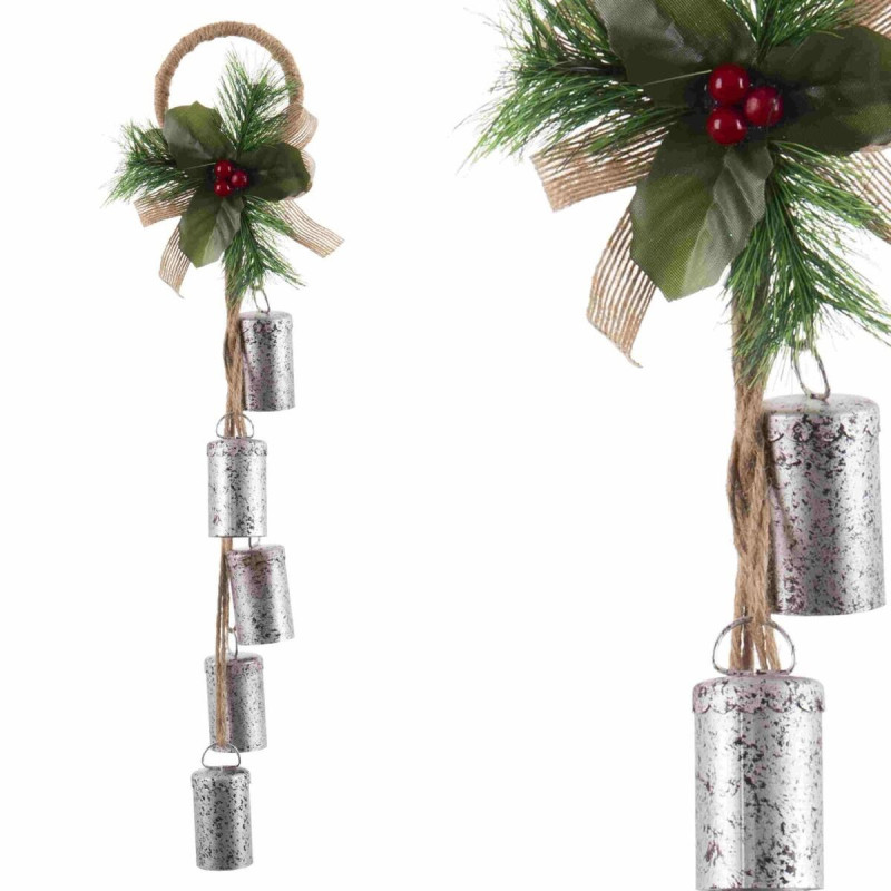 Christmas bauble Multicolour Silver Metal Plastic Fibre 11 x 3,3 x 42,5 cm