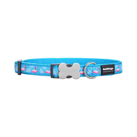 Dog collar Red Dingo STYLE FLAMINGO Turquoise 31-47 cm