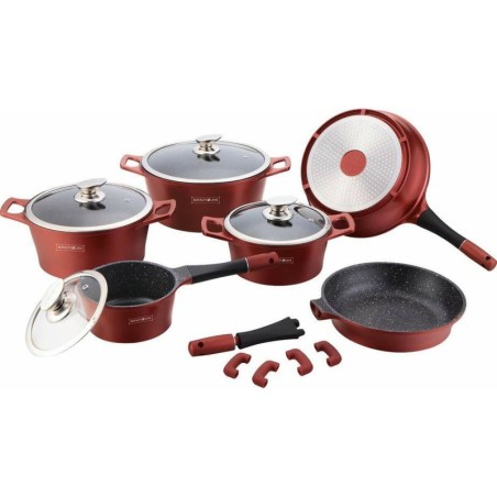 Cookware Royalty Line ES2014M Burgundy 14 Pieces