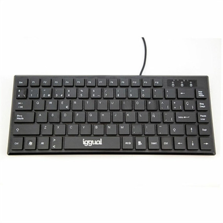 Keyboard iggual Teclado USB compacto TKL Slim TKL-USB negro Black