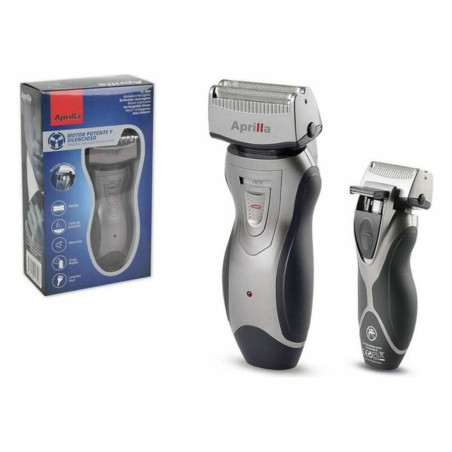 Rechargeable Electric Shaver Aprilla Black Silver