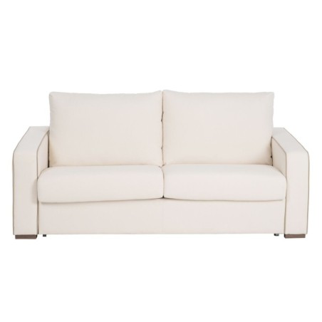 Sofa 195 x 95 x 88 cm Synthetic Fabric Cream