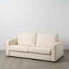 Sofa 195 x 95 x 88 cm Synthetic Fabric Cream