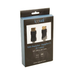 DisplayPort Cable iggual IGG318362 2 m Black 8K Ultra HD