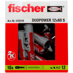 Wall plugs and screws Fischer DUOPOWER 538248 Ø  12x60 mm (10 Units)