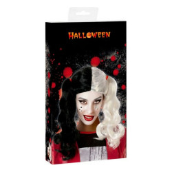 Halloween Wig White Harlequin