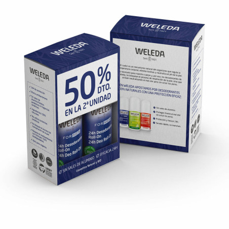 Roll-On Deodorant Weleda For Men 24H 50 ml 2 Units