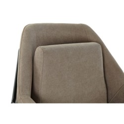 Armchair DKD Home Decor Black Beige Metal 75 x 76 x 81 cm