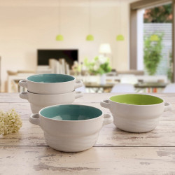 Bowl Quid Vita Bicoloured Ceramic 500 ml (6 Units) (Pack 6x)