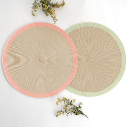 Place mat Quid Kaleido Pink Plastic 38 cm (12 Units)