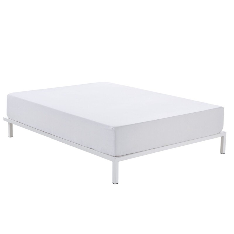 Fitted bottom sheet Alexandra House Living White 200 x 200 cm