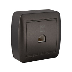 Telephone and ADSL socket Solera Mural Graphite RJ45