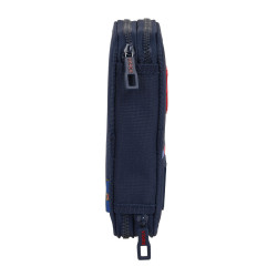 School Case with Accessories F.C. Barcelona Navy Blue 12.5 x 19.5 x 4 cm (28 Pieces)