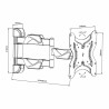 TV Mount MacLean MC-742 23" 13" 42" 30 Kg