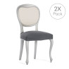 Chair Cover Eysa BRONX Dark grey 50 x 5 x 50 cm 2 Units