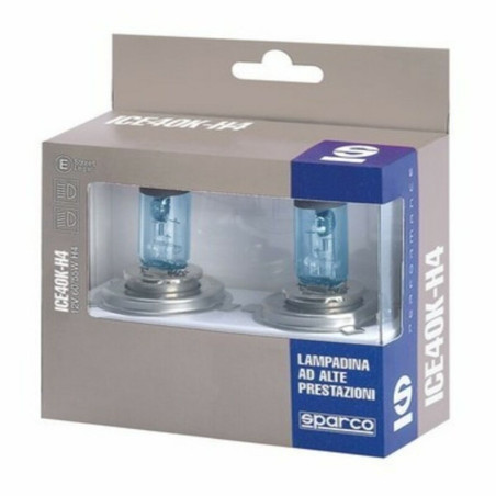 Car Bulb Sparco ICE40K H4 12V 55W Blanco Azulado Efecto Xenon