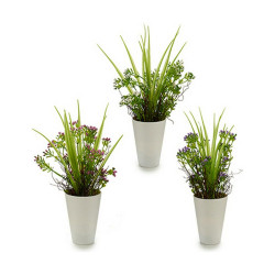 Decorative Plant Flower Plastic 12 x 30 x 12 cm (12 Units)