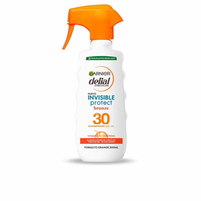 Spray Sun Protector Garnier Invisible Protect Bronze 300 ml Spf 30