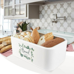 Breadbasket Feel Maestro MR1773S 30 x 20 x 15,7 cm White Green Metal Stainless steel