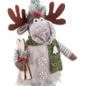 Christmas bauble Multicolour Sand Fabric Reindeer 18 x 11 x 60 cm