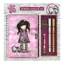 Diary with accessories Gorjuss Ruby wild Grey 25 x 25 x 2.8 cm