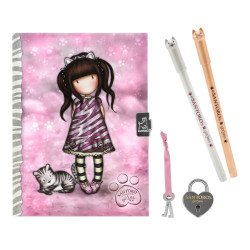 Diary with accessories Gorjuss Ruby wild Grey 25 x 25 x 2.8 cm