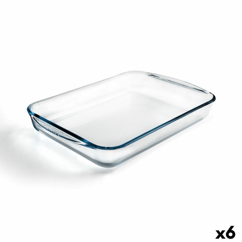 Oven Dish Pyrex Classic Vidrio Transparent Glass Rectangular 40 x 27 x 6 cm (6 Units)