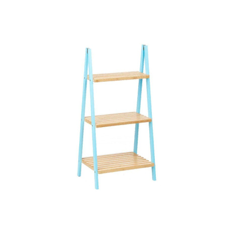 Bathroom Shelves Blue Natural Bamboo Pine 40,3 x 81,5 x 30 cm