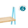 Bathroom Shelves Blue Natural Bamboo Pine 40,3 x 81,5 x 30 cm