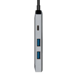 USB Hub Aisens ASUC-4P002-GR Grey 100 W (1 Unit)