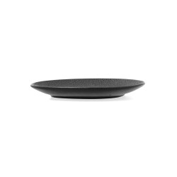 Plate Bidasoa Fosil Black Ceramic Aluminium Oxide 15,8 x 13,8 x 2 cm Coffee (8 Units)