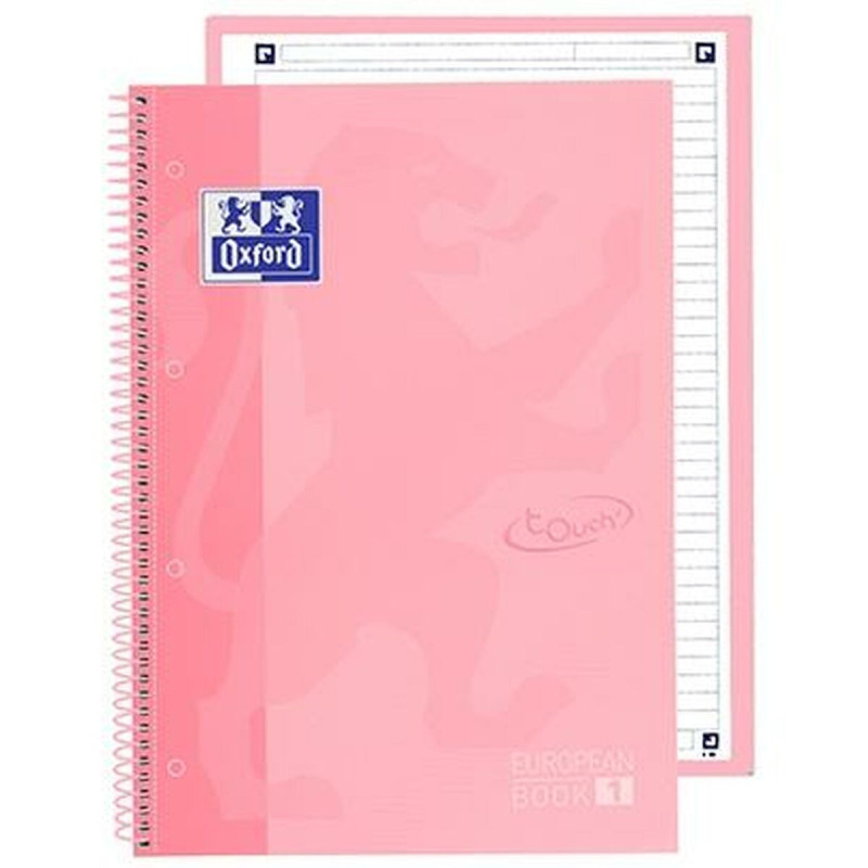 Notebook Oxford European Book School Light Pink A4 5 Pieces